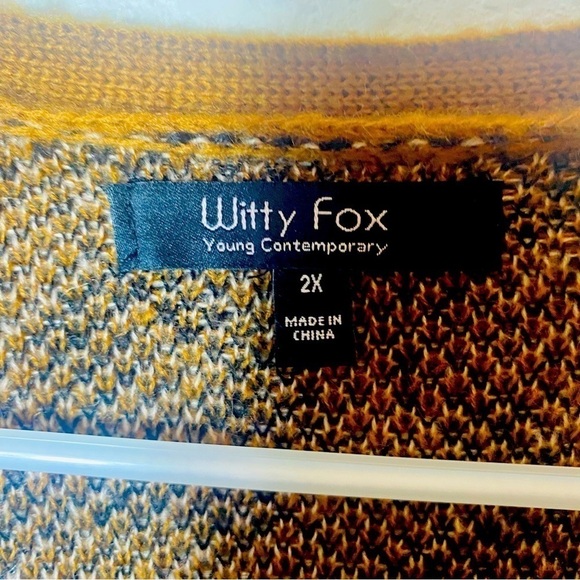 Witty For Leopard Print Long Cardigan Size: 2X - Picture 4 of 6